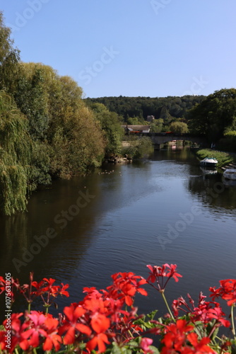 autumn in the park, Malestroit, France 