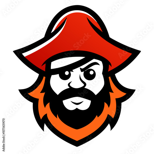 Cartoon Pirate mascot logo