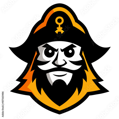 Cartoon Pirate mascot logo