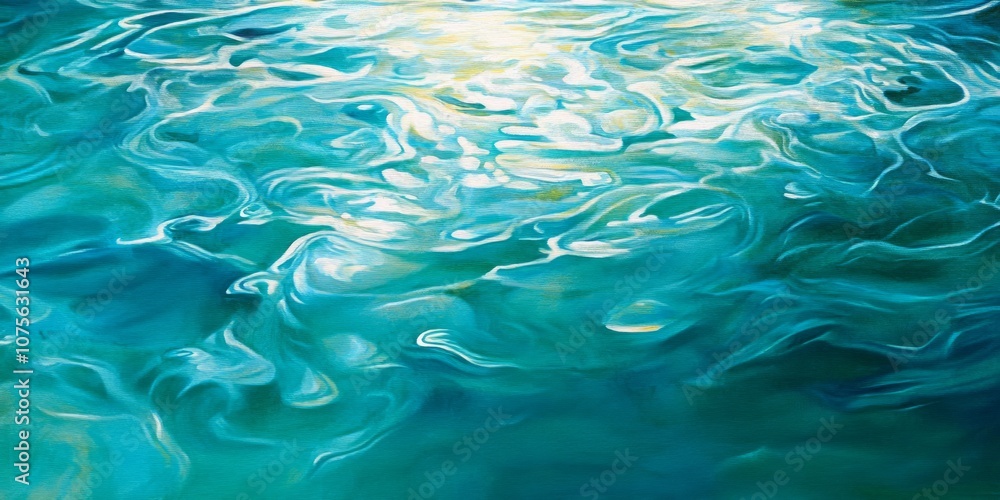 Vibrant water ripples with turquoise and teal hues, creating a natural fluid pattern Vibrant water ripples with turquoise and teal hues, creating a natural fluid pattern