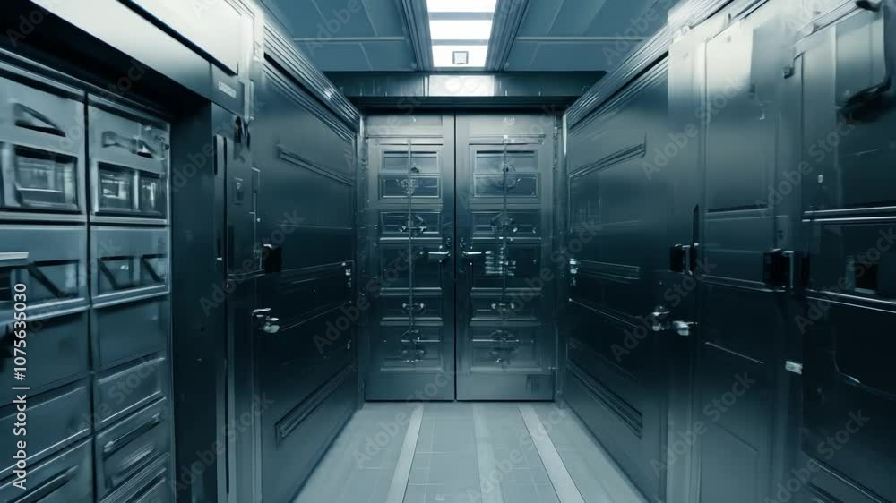 Camera entering high security vault room Camera entering high security vault room