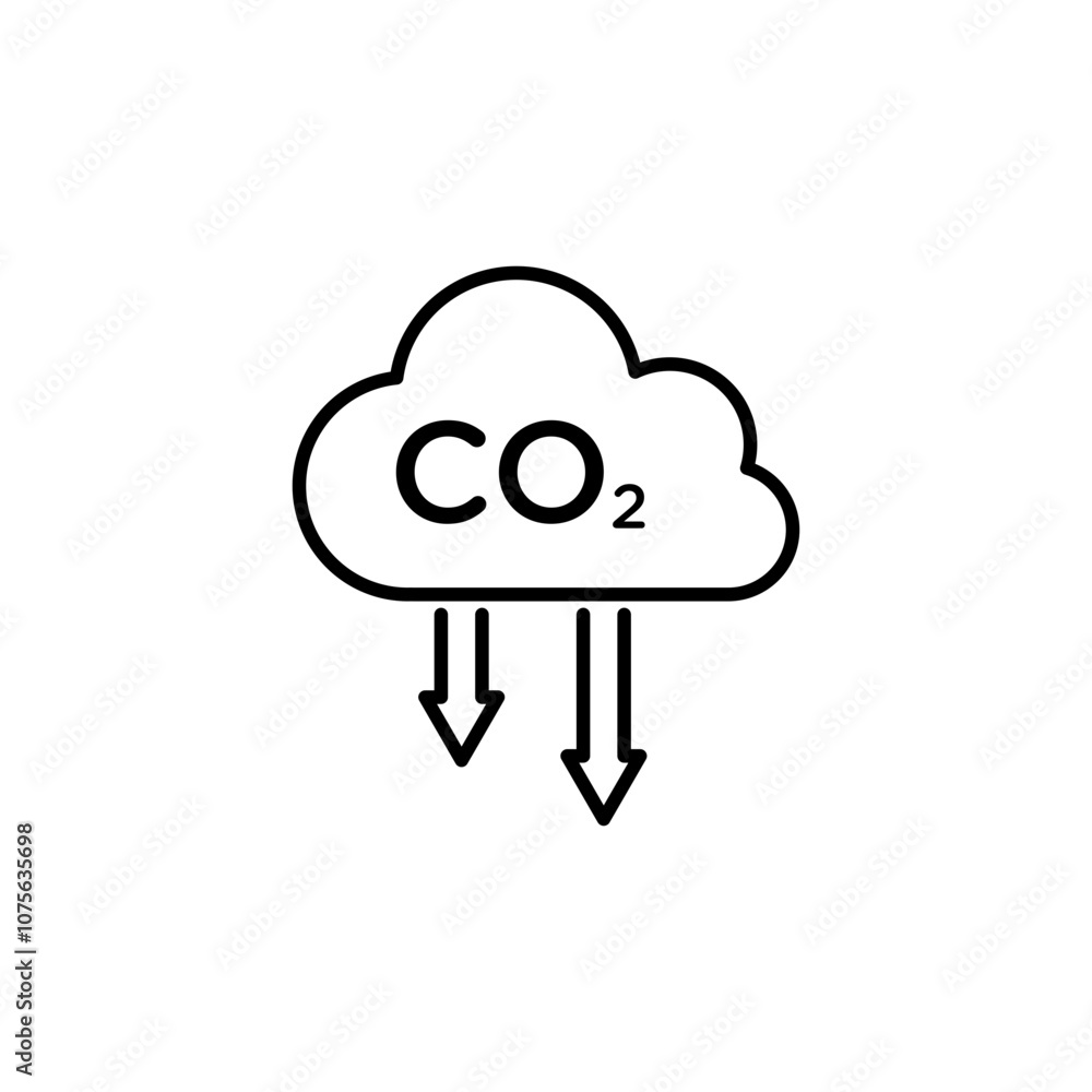 Low Carbon Dioxide Icon Low Carbon Dioxide Icon