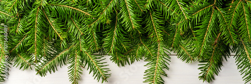 Christmas tree over wooden background