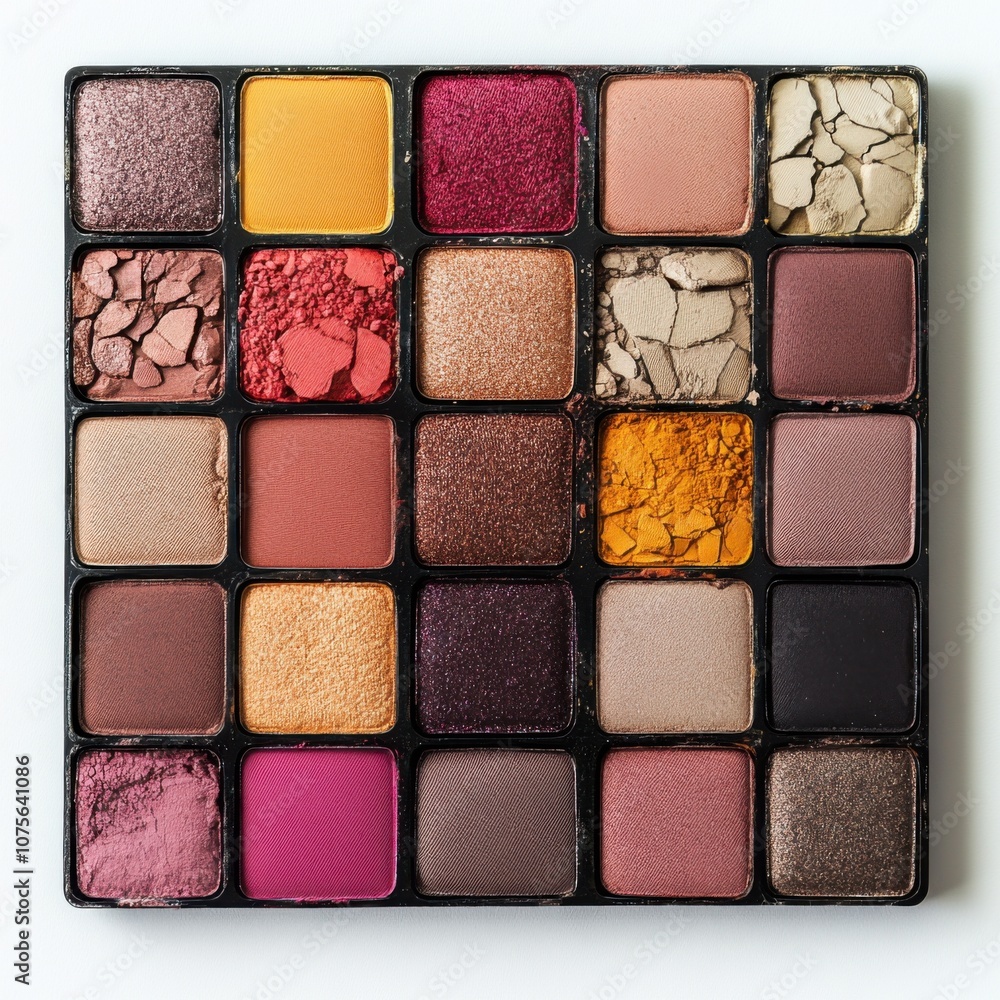 Ultra realistic eyeshadow palette on plain white background Ultra realistic eyeshadow palette on plain white background