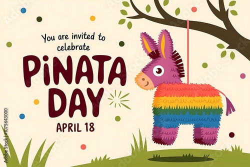 Colorful llama piñata celebration for vibrant and fun Piñata Day