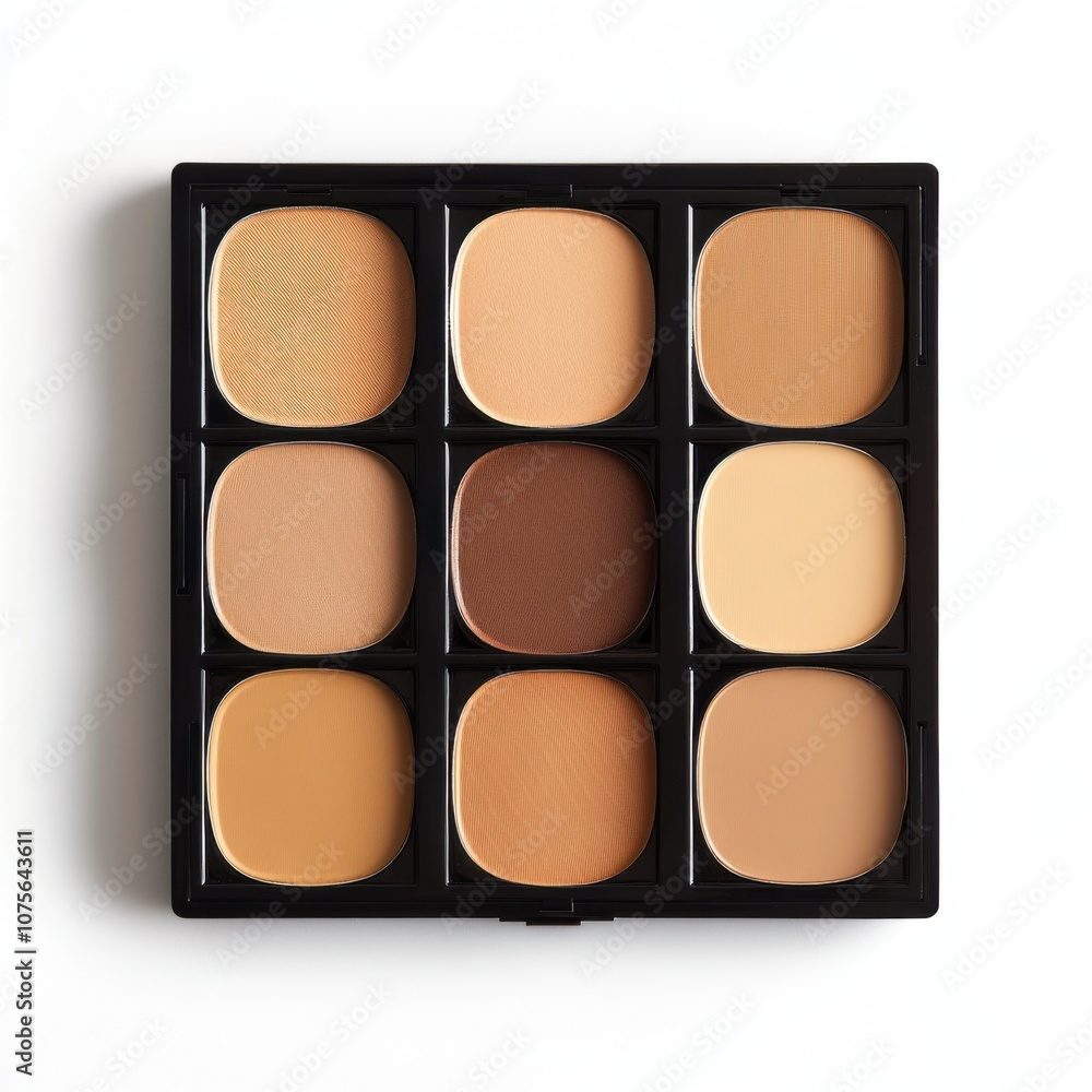 Ultrarealistic uhd concealer palette on white background Ultrarealistic uhd concealer palette on white background