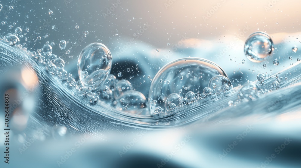 custom made wallpaper toronto digitalClear Bubbles on a Dynamic Water Surface