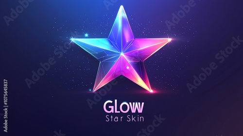 Glow Star Skin Crescent Moon and Star Symbolizing Nighttime Skincare and Rejuvenation photo