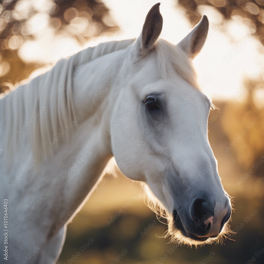 Obraz premium White Horse Closeup