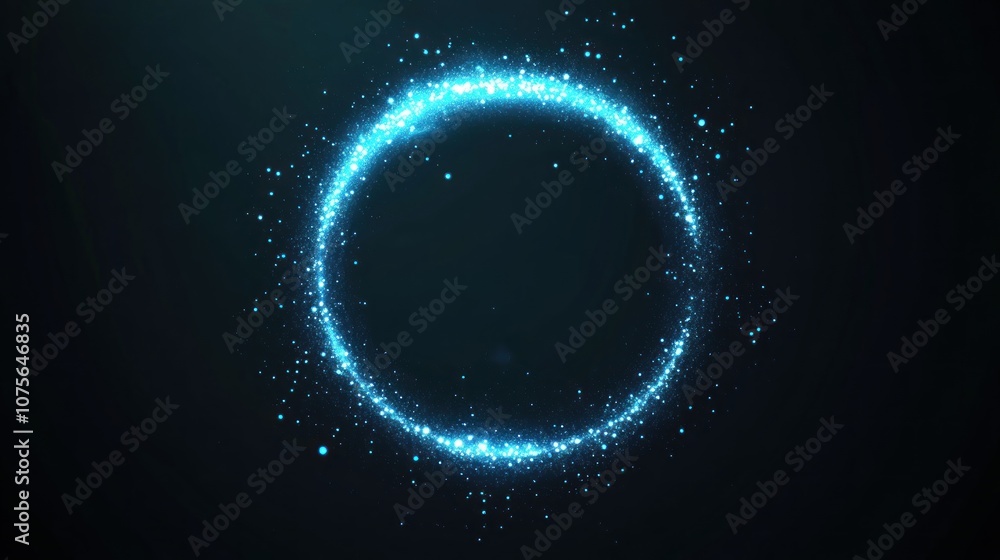 Abstract Blue Circle of Light Abstract Blue Circle of Light