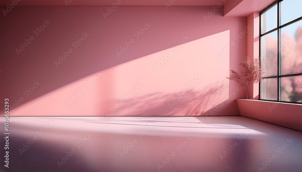 A calm, open space features a smooth surface against a muted pink wall, divided by shad_1(74) A calm, open space features a smooth surface against a muted pink wall, divided by shad_1(74)