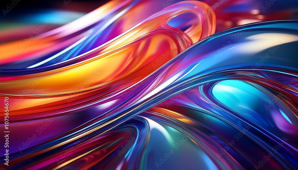 A 3D rendered abstract background features vibrant colors, shiny glass shapes, and fluid cu_1(10) A 3D rendered abstract background features vibrant colors, shiny glass shapes, and fluid cu_1(10)