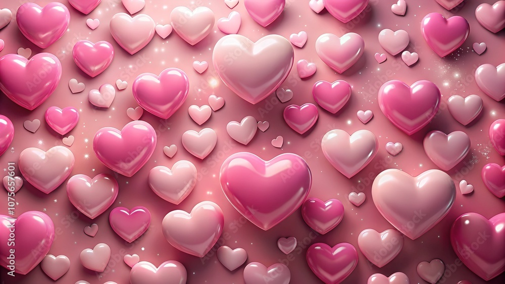 pink hearts background