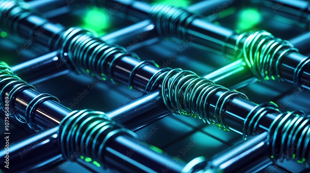 Abstract cyberpunk texture with digital noise, neon symbols, and industrial-inspired metallic reflections for a bold, cutting-edge look Abstract cyberpunk texture with digital noise, neon symbols, and industrial-inspired metallic reflections for a bold, cutting-edge look