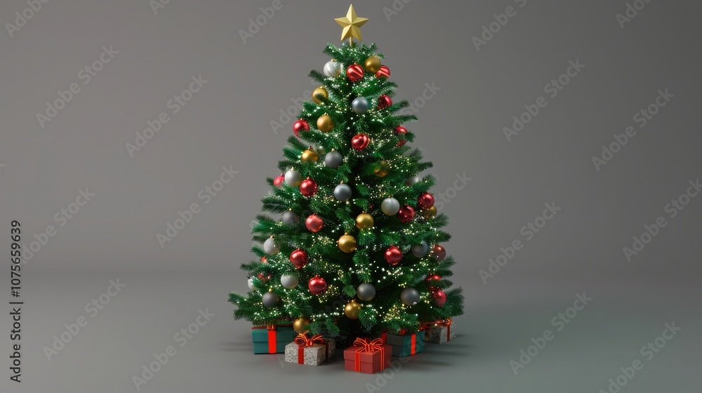 Christmas tree decoration, Christmas festival concept Christmas tree decoration, Christmas festival concept