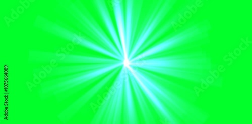 Shining Colorful Spark On A Green Screen