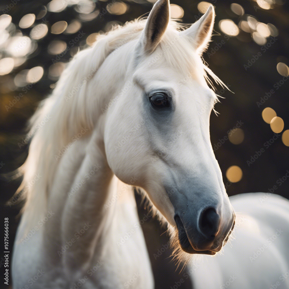 Obraz premium White Horse Closeup