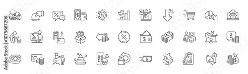 Cash back, Usd currency and Travel loan line icons. Pack of Wallet money, Growth chart, Teacher icon. Bitcoin, Cyber attack, Wallet pictogram. Online job, Money profit, Pie chart. Card. Vector