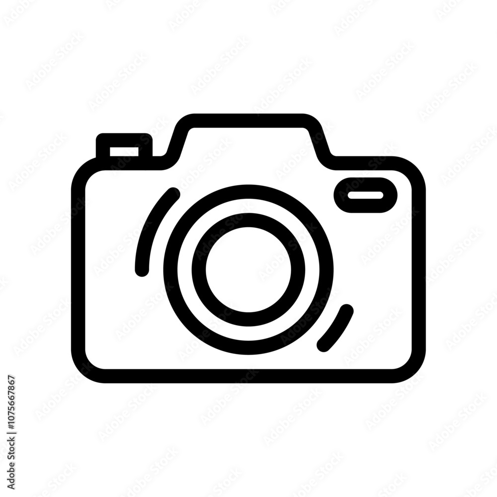 Camera line icon. Photo camera vector icon isolated on white background. Snapshot photography sign. Editable stroke Camera line icon. Photo camera vector icon isolated on white background. Snapshot photography sign. Editable stroke
