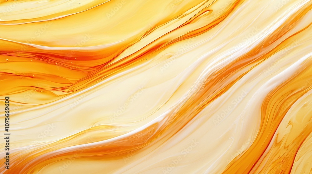 Yellow and white background with wavy designs at top and bottom of close-up image Yellow and white background with wavy designs at top and bottom of close-up image