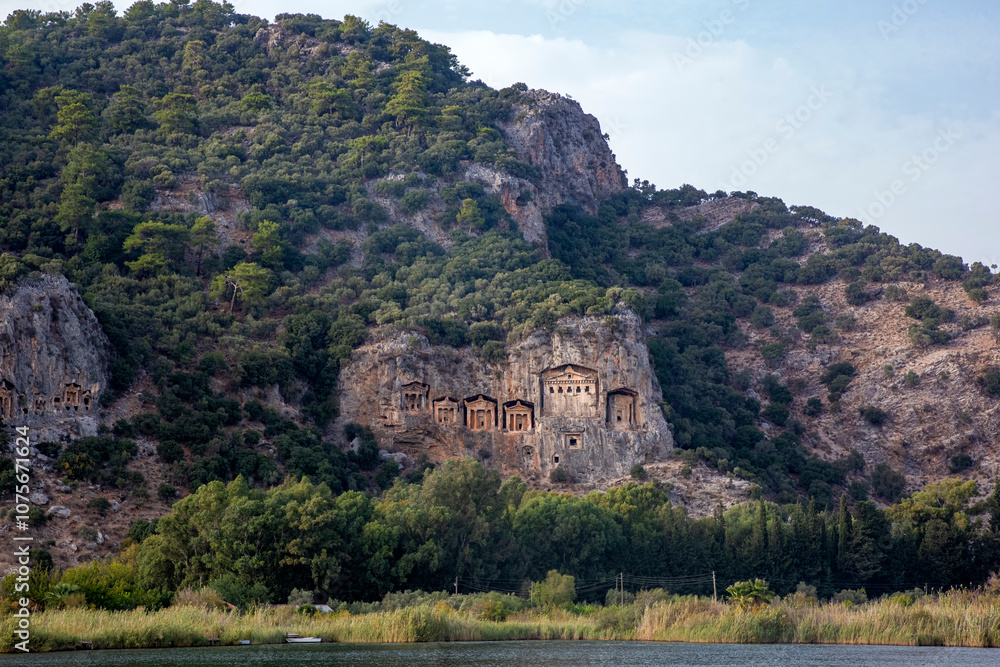 custom made wallpaper toronto digitalRock-cut temple tombs in Kaunos Dalyan - Turkey (Turkish name; kaya mezarlari) Ancient city of Kaunos, Dalyan valley, Turkey. Kaunos (Latin: Caunus)