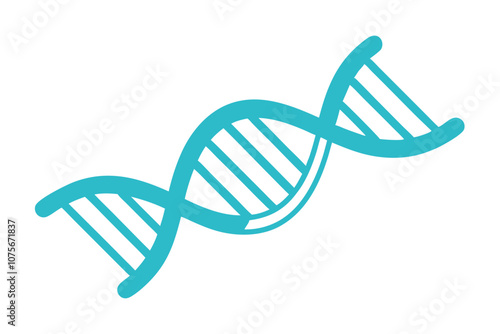 DNA Chromosome Line Icon Vector Perfect for Biology Projects photo