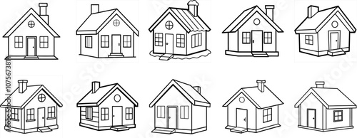 Small house sets, various styles