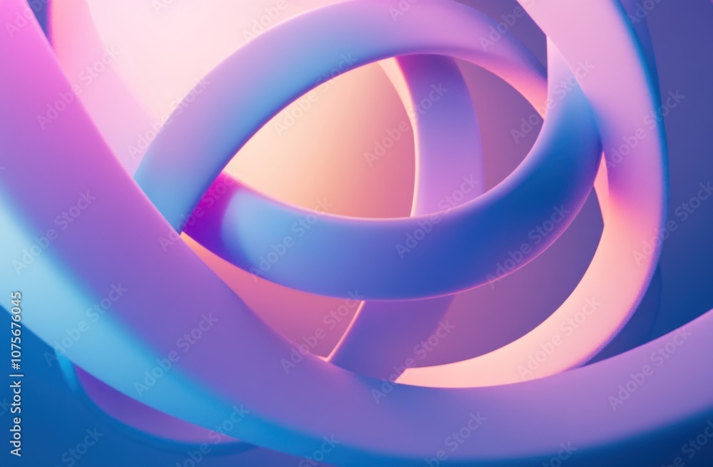 Abstract Purple and Blue 3D Shapes Abstract Purple and Blue 3D Shapes