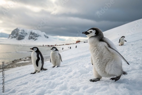 penguin, bird, antarctica, animal, snow, ice, nature, wildlife, penguins, winter, cold, antarctic, polar, white, arctic, birds, sea, water, adelie, south pole, wild, cute