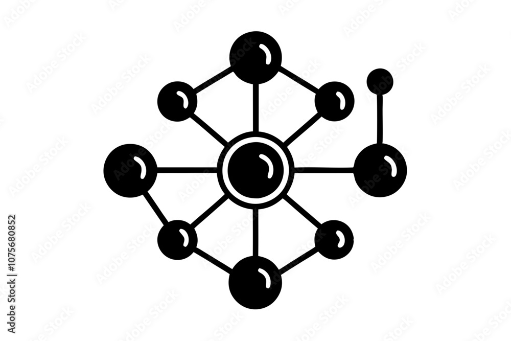 Clean and Simple Line Icon of Molecule Structure Biology Concept Design Clean and Simple Line Icon of Molecule Structure Biology Concept Design