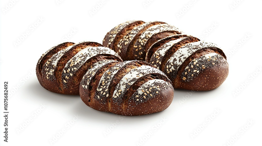 A stack of white loaves of bread arranged on a surface A stack of white loaves of bread arranged on a surface