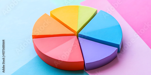 Gráfico de pizza colorido mostrando a participação de mercado