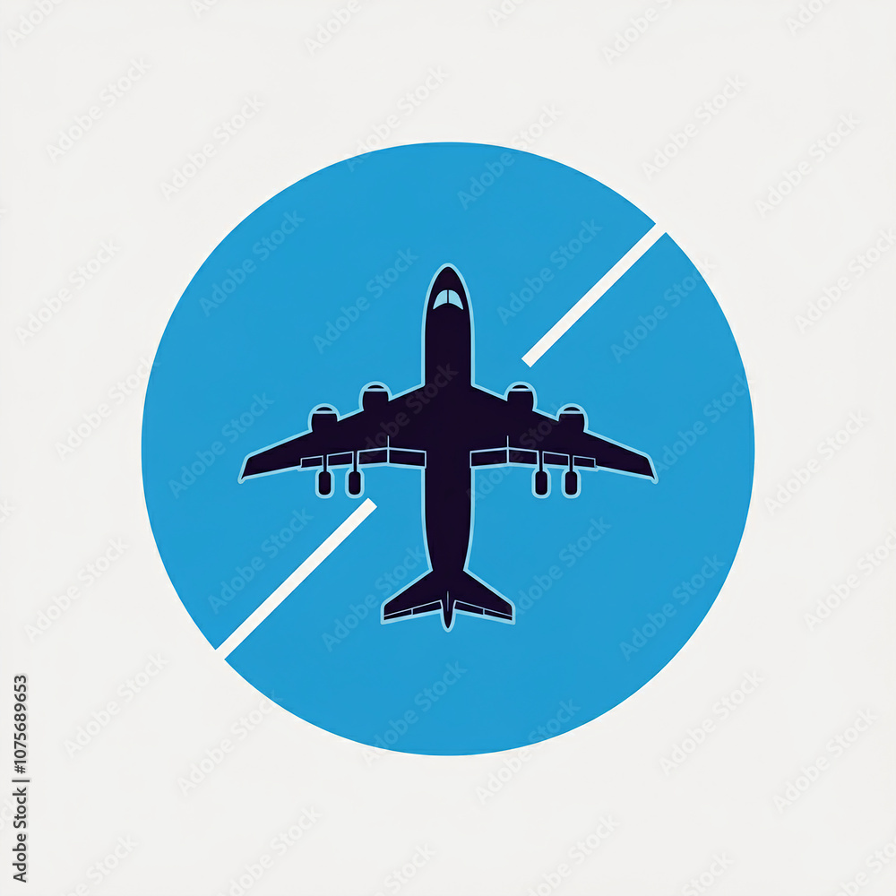 Simple illustration of a commercial airplane civil aviation day aircraft flat design passenger plane Simple illustration of a commercial airplane civil aviation day aircraft flat design passenger plane