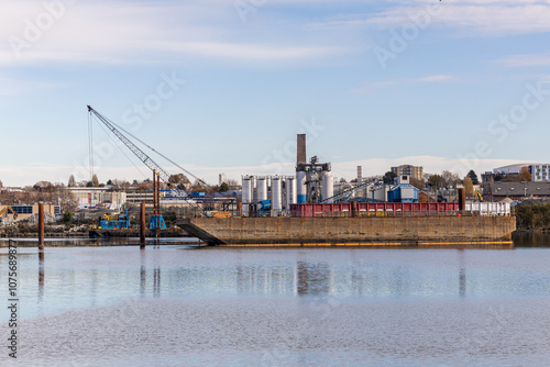 Industrial Waterfront in Victoria on Vancouver Island Canada photo