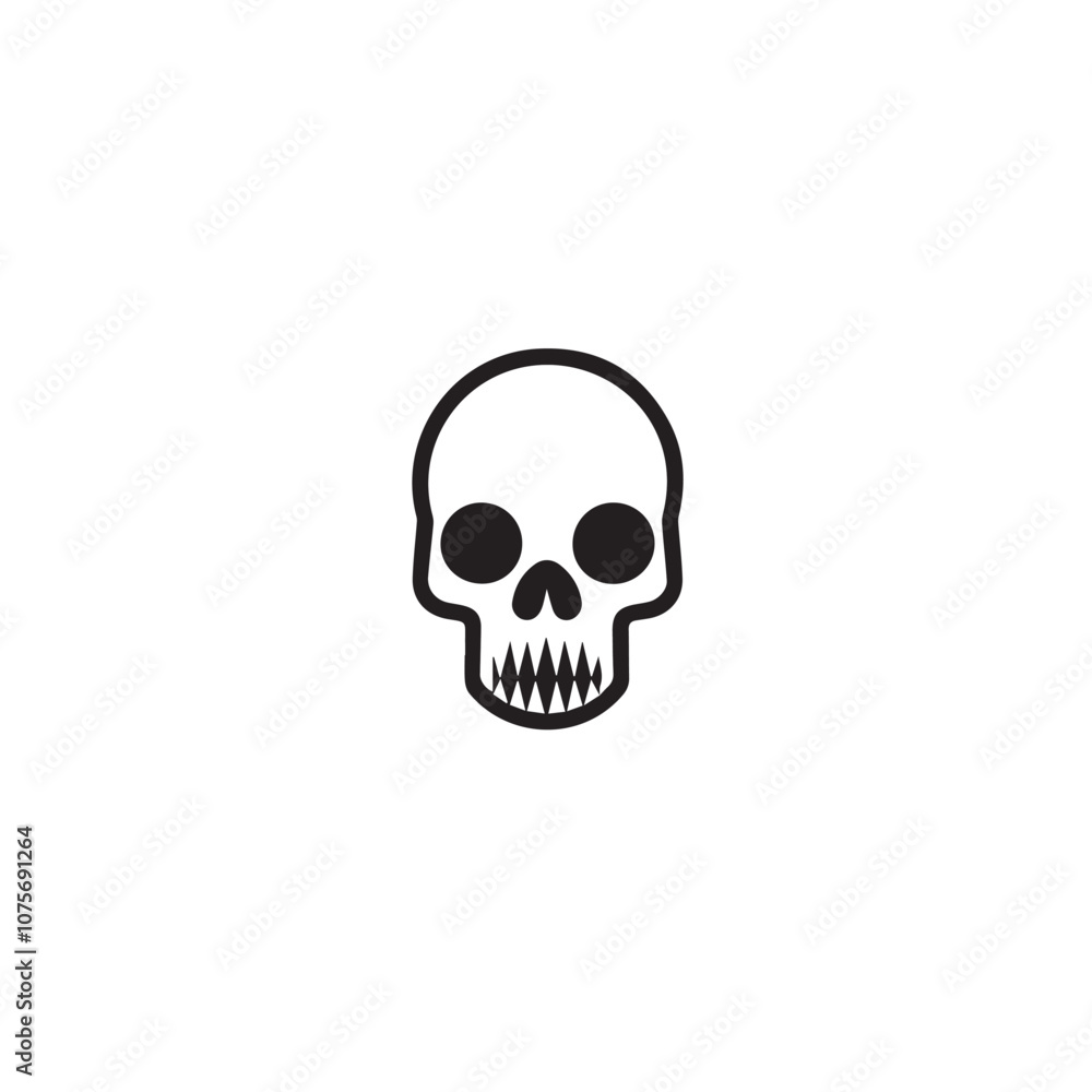 Skull In cartoon, hand-drawn flat style. image for social media, websites and UI. Isolated 2D vector design in logo, icon, sketch style, simple line vector, single color. AI Generative Art. Skull In cartoon, hand-drawn flat style. image for social media, websites and UI. Isolated 2D vector design in logo, icon, sketch style, simple line vector, single color. AI Generative Art.