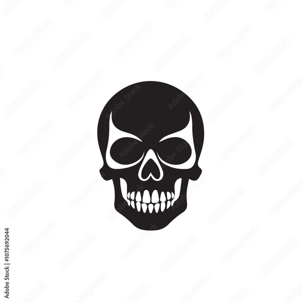 Skull In cartoon, hand-drawn flat style. image for social media, websites and UI. Isolated 2D vector design in logo, icon, sketch style, simple line vector, single color. AI Generative Art. Skull In cartoon, hand-drawn flat style. image for social media, websites and UI. Isolated 2D vector design in logo, icon, sketch style, simple line vector, single color. AI Generative Art.