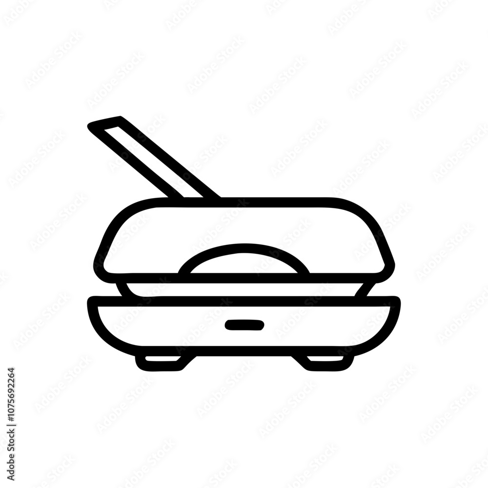 Sandwich maker icon outline with handle Sandwich maker icon outline with handle