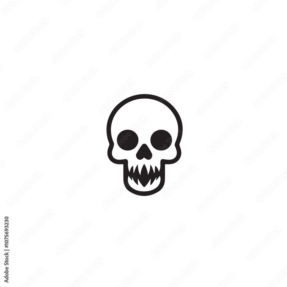 Skull In cartoon, hand-drawn flat style. image for social media, websites and UI. Isolated 2D vector design in logo, icon, sketch style, simple line vector, single color. AI Generative Art. Skull In cartoon, hand-drawn flat style. image for social media, websites and UI. Isolated 2D vector design in logo, icon, sketch style, simple line vector, single color. AI Generative Art.