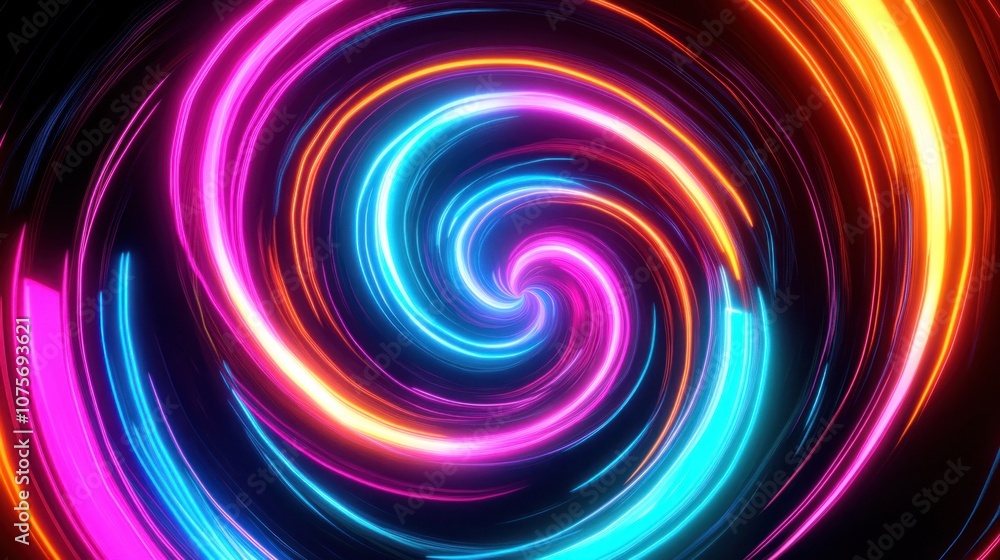 Abstract Neon Spiral Abstract Neon Spiral