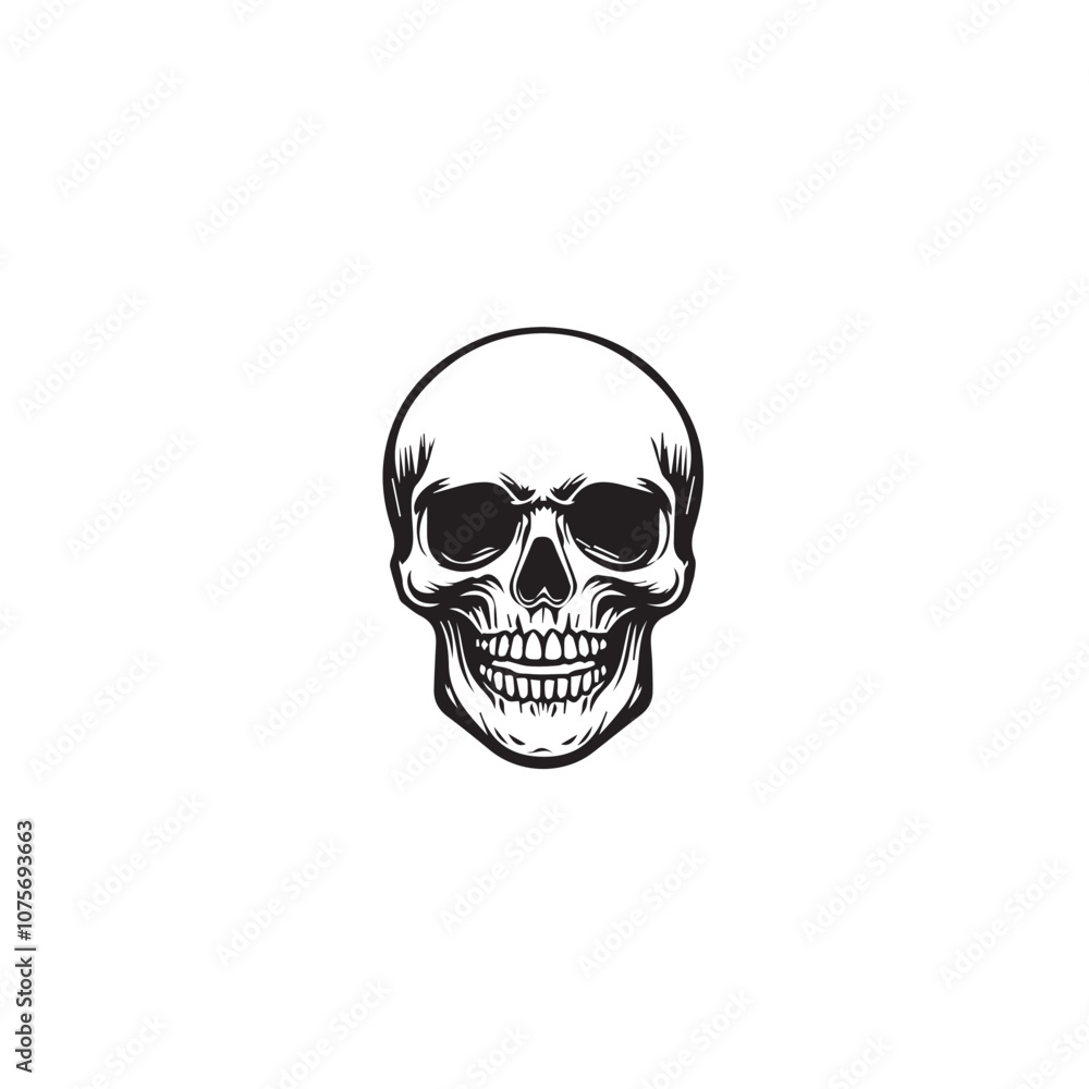 Skull In cartoon, hand-drawn flat style. image for social media, websites and UI. Isolated 2D vector design in logo, icon, sketch style, simple line vector, single color. AI Generative Art. Skull In cartoon, hand-drawn flat style. image for social media, websites and UI. Isolated 2D vector design in logo, icon, sketch style, simple line vector, single color. AI Generative Art.