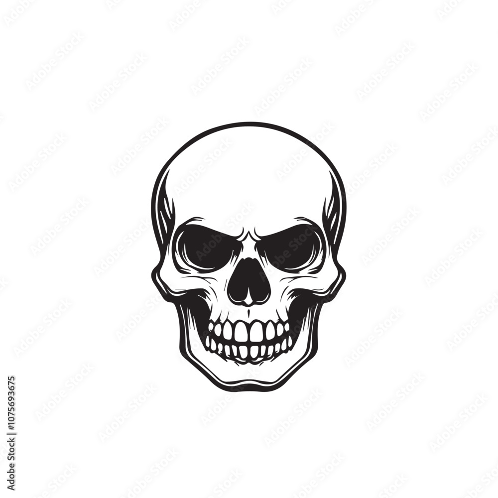 Skull In cartoon, hand-drawn flat style. image for social media, websites and UI. Isolated 2D vector design in logo, icon, sketch style, simple line vector, single color. AI Generative Art. Skull In cartoon, hand-drawn flat style. image for social media, websites and UI. Isolated 2D vector design in logo, icon, sketch style, simple line vector, single color. AI Generative Art.