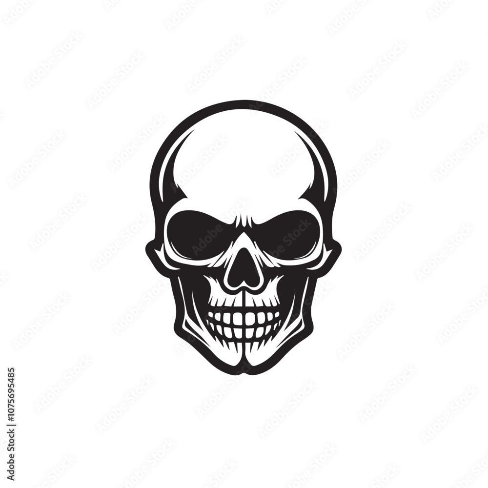 Skull In cartoon, hand-drawn flat style. image for social media, websites and UI. Isolated 2D vector design in logo, icon, sketch style, simple line vector, single color. AI Generative Art. Skull In cartoon, hand-drawn flat style. image for social media, websites and UI. Isolated 2D vector design in logo, icon, sketch style, simple line vector, single color. AI Generative Art.