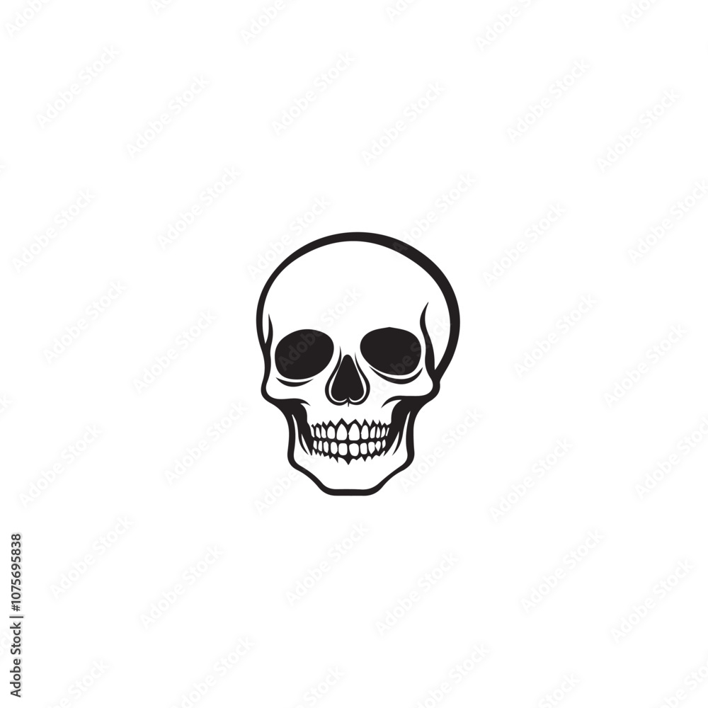 Skull In cartoon, hand-drawn flat style. image for social media, websites and UI. Isolated 2D vector design in logo, icon, sketch style, simple line vector, single color. AI Generative Art. Skull In cartoon, hand-drawn flat style. image for social media, websites and UI. Isolated 2D vector design in logo, icon, sketch style, simple line vector, single color. AI Generative Art.
