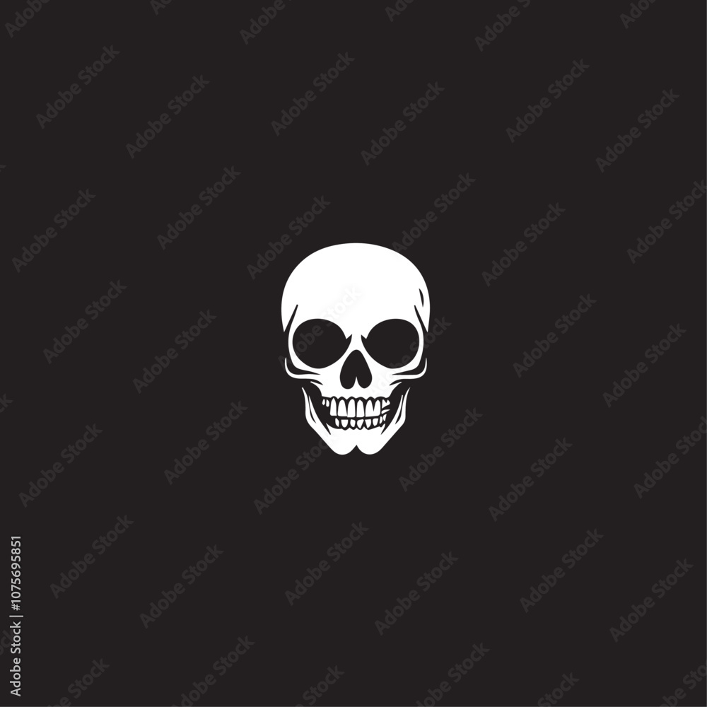 Skull In cartoon, hand-drawn flat style. image for social media, websites and UI. Isolated 2D vector design in logo, icon, sketch style, simple line vector, single color. AI Generative Art. Skull In cartoon, hand-drawn flat style. image for social media, websites and UI. Isolated 2D vector design in logo, icon, sketch style, simple line vector, single color. AI Generative Art.