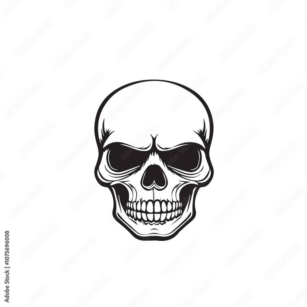 Skull In cartoon, hand-drawn flat style. image for social media, websites and UI. Isolated 2D vector design in logo, icon, sketch style, simple line vector, single color. AI Generative Art. Skull In cartoon, hand-drawn flat style. image for social media, websites and UI. Isolated 2D vector design in logo, icon, sketch style, simple line vector, single color. AI Generative Art.