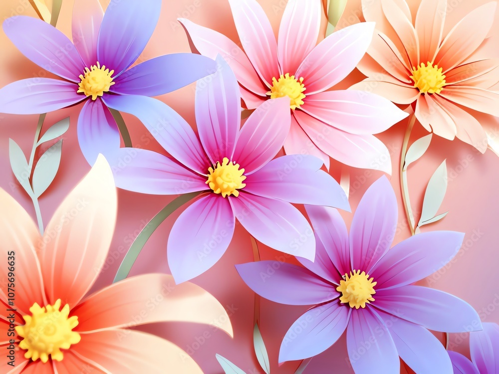 Paper Flowers in a Pastel Palette Paper Flowers in a Pastel Palette