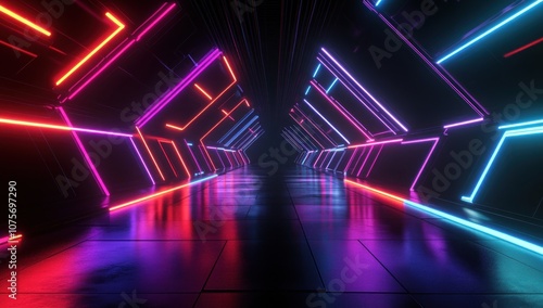 Neon Lights Tunnel