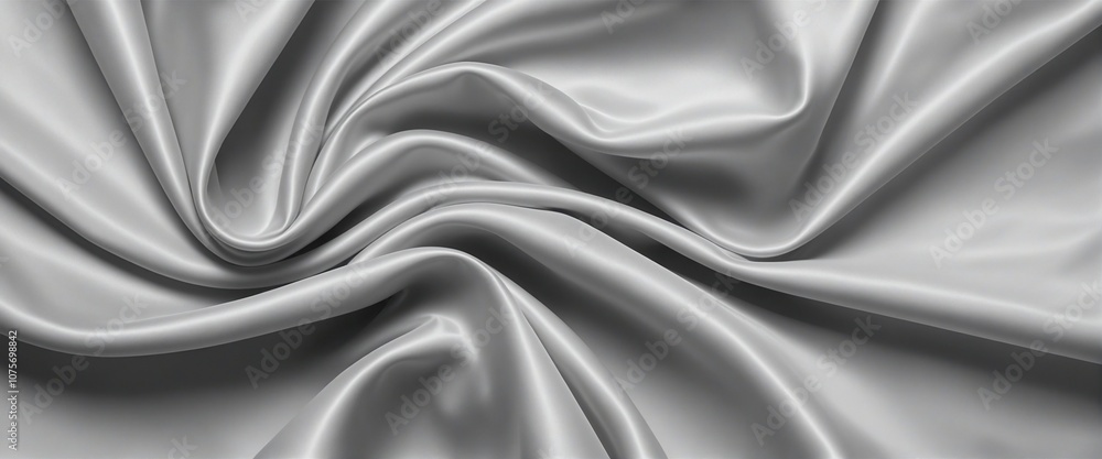 Fototapeta premium Monochrome Grainy Silk Drapery: Elegant Abstract Textile Background