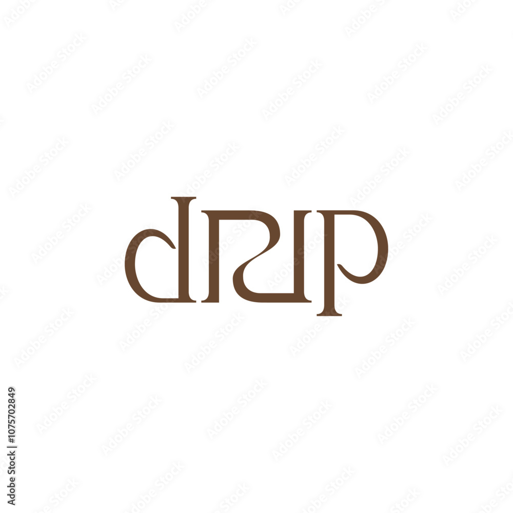 Letter drip Logo Design. d and p Initial Vector Mark. Alphabet letters monogram logo drip Letter drip Logo Design. d and p Initial Vector Mark. Alphabet letters monogram logo drip