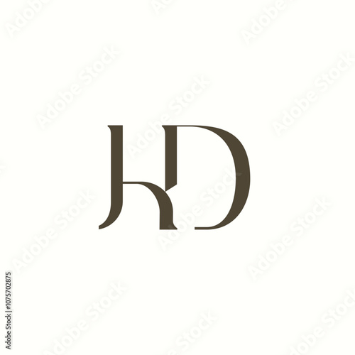 Letter HD simple logo design vector. JD monogram initial logo brand for luxury apparel, fashion, boutique, business and company